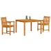Conjunto de Comedor de Jardín de 3 Piezas en Madera Sólida de Acacia