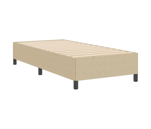 Estructura de Cama Verde Claro Gris 100x200 cm Tela de Pana