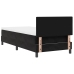 Cama Box Spring  con Colchón Negro Individual de Terciopelo