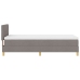 Cama Box Spring  con Colchón y LED Taupe 100x200 cm Tela