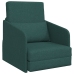 Sofá Cama de Suelo  2-en-1 Verde Oscuro 65x80x83 cm Tela