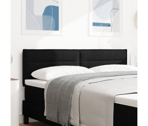 Cabecero de diseño Lines en negro de 140 cm en tela