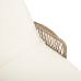 Tumbona Beige y blanco crema Ratán PE 157 x 55 x 92 cm Plegable