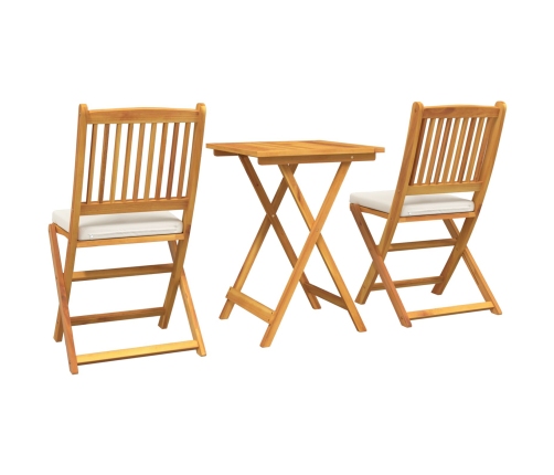 Conjunto de Comedor Exterior  Blanco Crema Madera Estándar