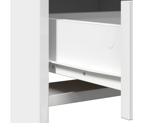 Conjunto de mesa de tocador de 2 piezas  con LED de madera blanca