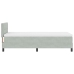 Cama con Somier  con Colchón Gris Claro 100x200 cm Terciopelo