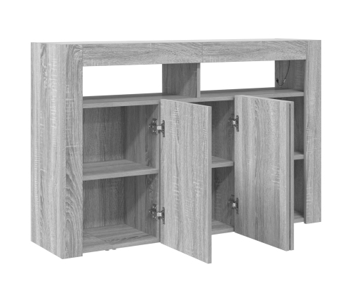 Aparador Gris sonoma Madera compuesta 116 x 30 x 75 cm Aparador
