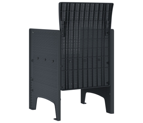 Silla de Jardín  Juego de 4 Antracita, Taupe Resina de Polipropileno