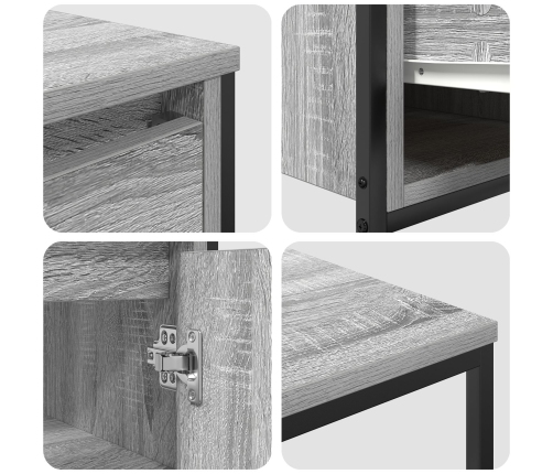 Conjunto de muebles de baño de 3 piezas  en madera elaborada gris sonoma