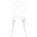 Conjunto de Bistro de Jardín de 3 Piezas  Blanco de Aluminio Fundido