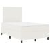 Cama con Base de Resorte  con Colchón Crema 120x200 cm Tela de Pana