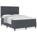 Cama con Caja de Resortes con Colchón Gris Oscuro 140x200 cm Tela de Corduroy
