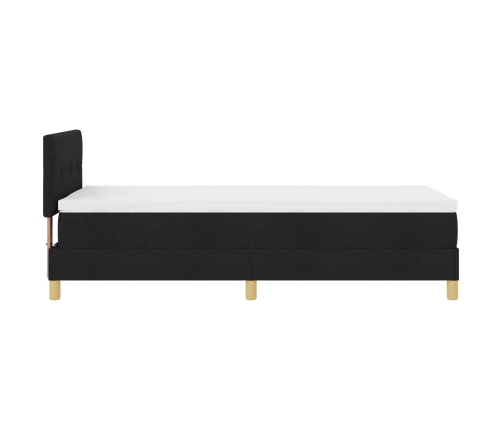 Cama con Somier  con Colchón Negra 100x200 cm Tela