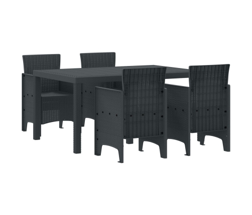 Juego de comedor de 5 piezas  Antracita de Polyratán