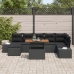 Conjunto de Sofá de Jardín  Conjunto de 8 Negro