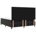 Cama Box Spring  con Colchón Negro Super Rey Terciopelo