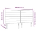 Cabecero LED Diseño Líneas Marrón Oscuro 100 cm Tela