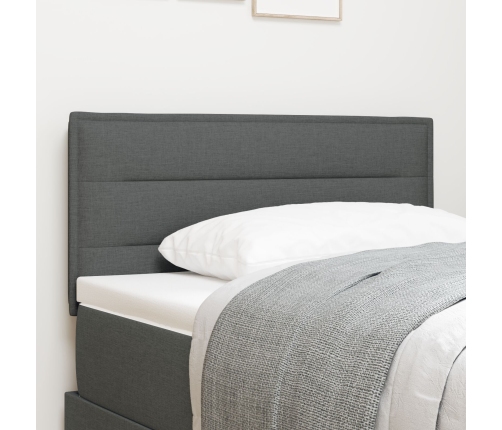 Cabecero  Diseño de Líneas Gris Oscuro 90 cm Tela
