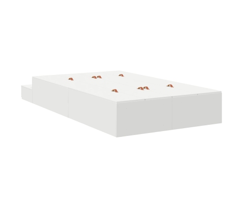 Cama con Almacenamiento  Blanca Madera Elaborada 120 x 190 cm