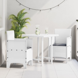 Silla de Jardín  Set de 2 Blanco, Antracita Polipropileno, Poliéster
