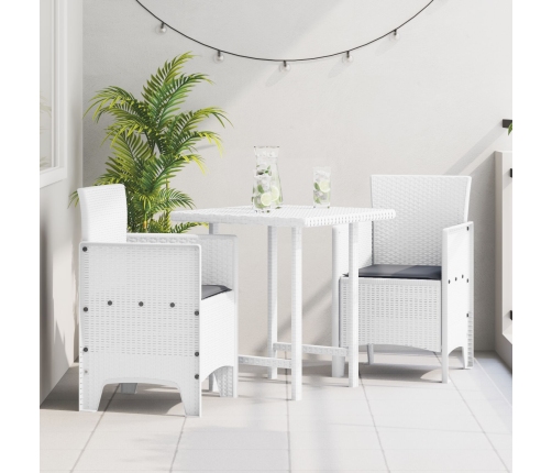 Silla de Jardín  Set de 2 Blanco, Antracita Polipropileno, Poliéster