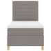 Cama con Box Spring  con Colchón Taupe 100x200 cm Tela