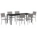 Conjunto de Comedor de Jardín  de 7 Piezas Gris de Poliratán