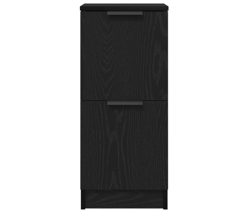 Aparador Negro de Roble - 30x30x70 cm, Hecho de Madera Elaborada