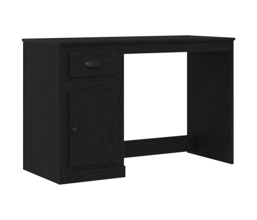 Escritorio  con almacenamiento roble negro 50x115x75 cm madera aglomerada