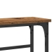 Mesa Consola  Madera Vieja 75x19,5x75 cm Madera Ingenierizada y Acero