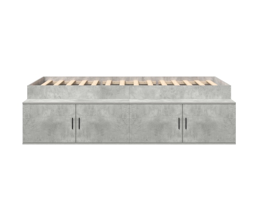 Marco de cama  gris concreto 75x190 cm
