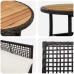 Juego de Comedor de Jardín de 3 Piezas  Negro Poliratán