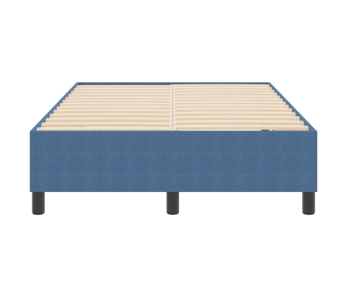 Cama Box Spring  Azul 120x200 cm Tela de pana