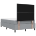 Cama con Base de Resortes  con Colchón y Banco Gris Claro 120x200 cm Tela