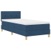 Cama Box Spring con Colchón Azul 100x200 cm Tela