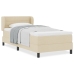 Estructura de Cama con Colchón Crema Tejido 100 x 200 cm