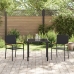 Sillas de Jardín Apilables  con Cojines - Set de 2 Piezas en Ratán Poli Negro
