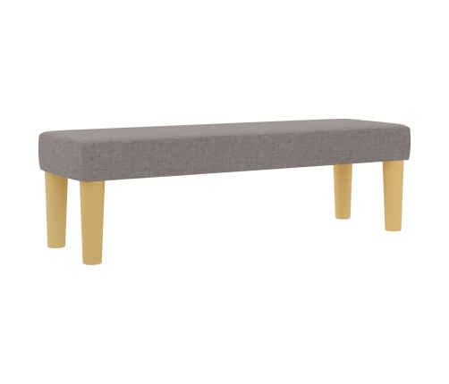 Cama con Somier  con Colchón y Banco Taupe 160x200 cm Tela