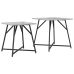 Mesa Auxiliar  2 pcs Gris Sonoma de Madera y Metal