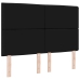 Cabecera  diseño de líneas LED negra 160 cm tela