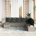 Conjunto de Sofás de Jardín  Conjunto de 8 Gris Claro
