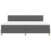Cama Box Spring  con Colchón Gris Oscuro 200x200 cm Tela