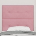 Cabezal de  con botón acolchado rosa de 90 cm en terciopelo
