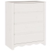 Cajonera  ""DRAMMEN"" Blanca 76,5x40x91 cm Madera Maciza de Pino