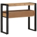 Mesa de Consola  Negra 90x33x75 cm de Madera Maciza de Acacia y Metal
