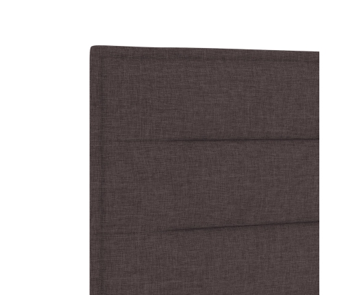 Cabecero LED  Diseño de Líneas Marrón Oscuro 100 cm Tela