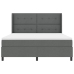 Cama con base caja  y colchón gris oscuro 180x200 cm tela