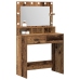 Mesita de Tocador  con Luces LED de Madera Vieja 79x41x135 cm