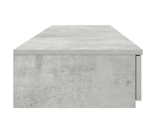 Mesa de Noche Gris Concreto Madera Elaborada 150 x 36.5 x 16.5 cm