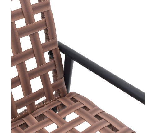 Banco de Jardín  Negro 113x79x75 cm Ratán Sintético